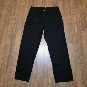 CAT Caterpillar Women’s Black Canvas Utility Work Pants Size 12 Carpenter Cargo